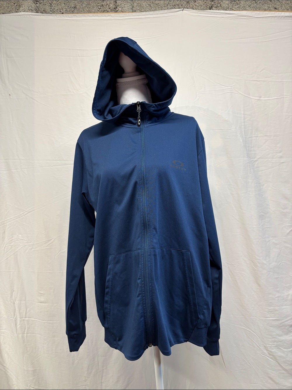 Oakley Men's Dark Blue Full-Zip Performance Hoodie